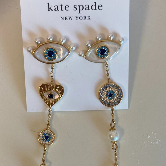 Kate Spade All Seeing linear drop earrings